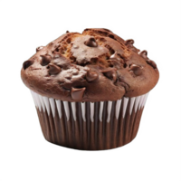 ai gegenereerd chocola spaander muffin Aan transparant achtergrond png