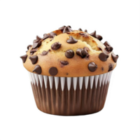 AI generated Chocolate Chip Muffin on transparent background png