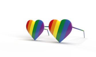 solglasögon mode hjärta kärlek form färgrik regnbåge glasögon tillbehör retro årgång lgbtq lesbisk Gay stolthet homosexuell objekt bisexuell 14 fjorton februari kärlek romantisk frihet livsstil mångfald png