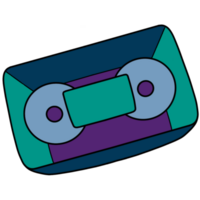 The illustration of a cassette tape png