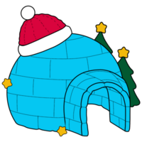 The illustration of a igloo png