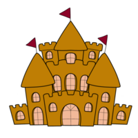 The illustration of a castle png