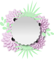 Paper spring flowers png