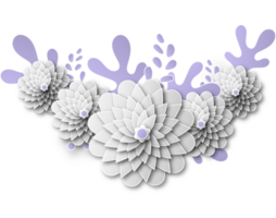 Paper spring flowers png