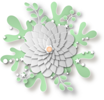 Paper spring flowers png