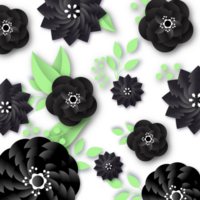 Paper spring flowers png