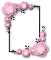 Paper spring flowers png