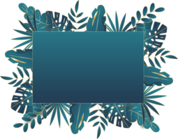 Frame with tropical leaves png