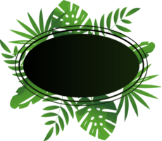 Frame with tropical leaves png