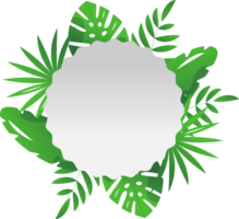 Frame with tropical leaves png