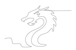 A close view of the dragon's head vector