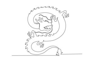 A dragon coiled gallantly vector