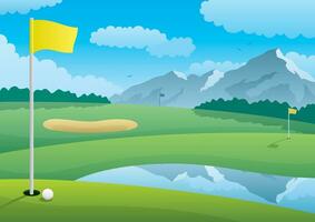 Golf Course Landscape vector