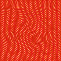modern simple abstract yellow color small star distort wavy pattern art on red color background vector