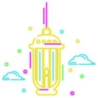 Ramadan neon illustrazione png