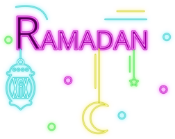 Ramadã néon ilustração png