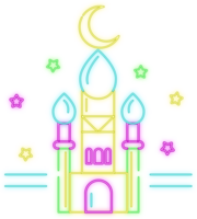 Ramadan neon illustration png