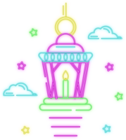 Ramadan neon illustrazione png