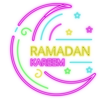 Ramadan neon illustrazione png