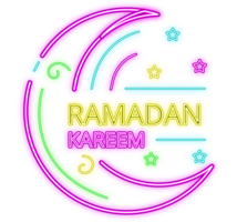 Ramadan neon illustration png