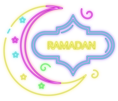 Ramadan neon illustrazione png