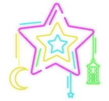 Ramadan neon illustrazione png