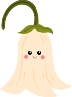 mano dibujado linda flor dibujos animados png