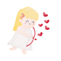 chica ángel en enamorado png