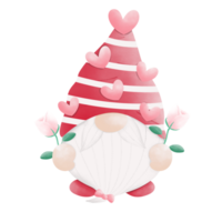 valentine gnome wearing red hat png