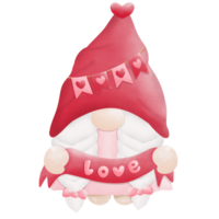 valentine gnome wearing red hat png
