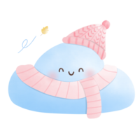 sonriente invierno nubes png