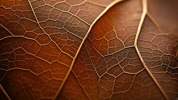 AI generated leaf, leaf texture, close-up angle, macro lens photo