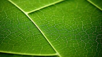 AI generated leaf, leaf texture, close-up angle, macro lens photo