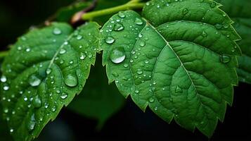 AI generated leaf, leaf texture, close-up angle, macro lens photo