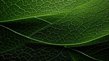 AI generated leaf, leaf texture, close-up angle, macro lens photo