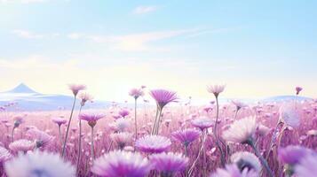 AI generated Flowers, background image, flower field, brightness, freshness, scenery, landscape, nature photo