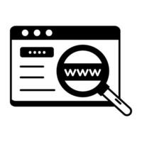 web hospedaje y base de datos línea icono vector