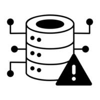 Web Hosting and Database Line Icon vector