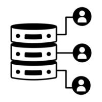 Data Hosting Line Icon vector