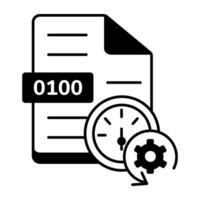 Web Hosting and Database Line Icon vector