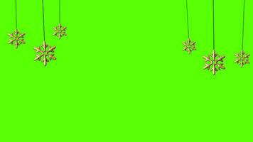 Christmas ornaments on green background video