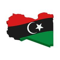 Libya map icon vector