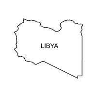 Libya map icon vector