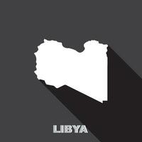 Libya map icon vector