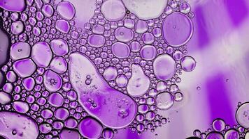 Abstract Colorful Food Oil Drops Bubbles and spheres Flowing on Water Surface video