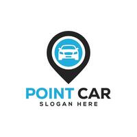 Point car logo design concept. Auto car logo design for template vector