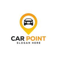 Point car logo design concept. Auto car logo design template vector