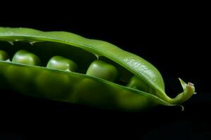 AI generated Green pea pod. Generate AI photo