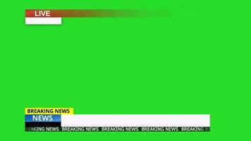 rotura Noticias gráficos verde pantalla video