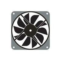 Exhaust Fan Air Cooling CPU Fan Icon vector